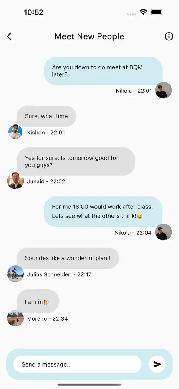 Stubble Social-Media-App, App-Screenshot