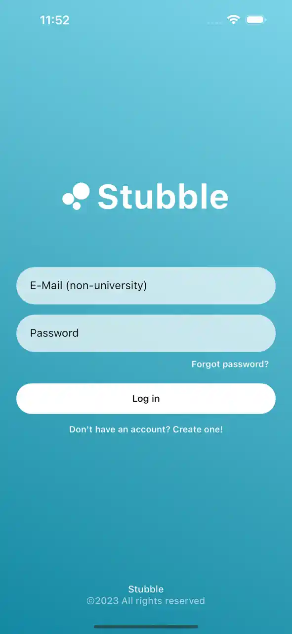 Stubble Social-Media-App, App-Screenshot